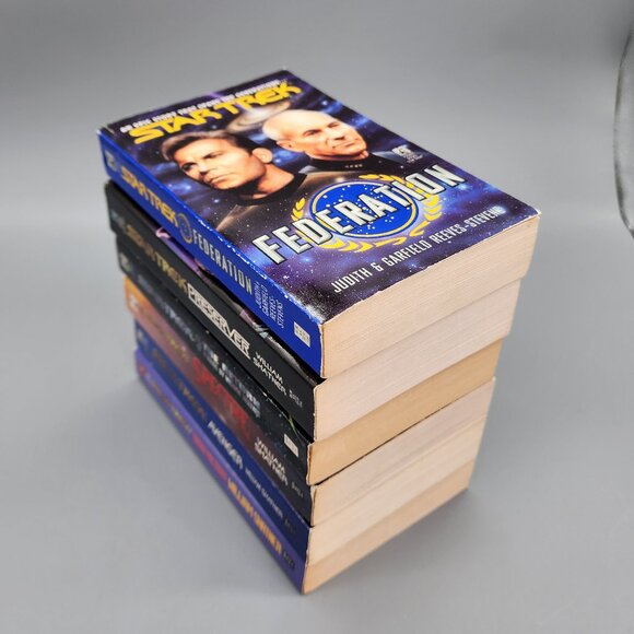 Star Trek Book Lot (6) William Shatner Novels + Federation TOS TNG Crossover - Picture 2 of 5
